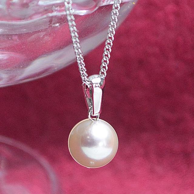 【送料無料】パールペンダント 真珠 ネックレス 普段使い 大粒 8.5mm あこや真珠 ワンパール ペンダント ホワイト ブルーグレー 日本製 シルバー 925チェーン 40ｃｍ付 大人 上品 濱ノ雫 はまのしずく ギフト対応 ラッピング 送料無料の通販は 8,712円