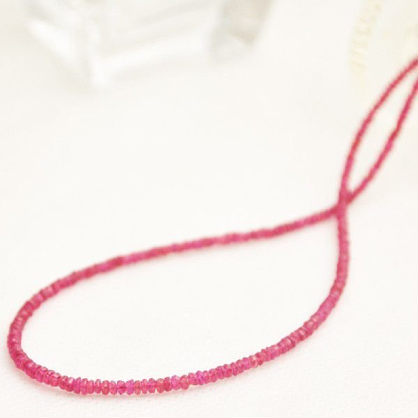 【送料無料】ルビー 40cm ルビーネックレス ピンク系  シルバー925 日本製 プレゼント ケース付き 7月誕生石の通販は