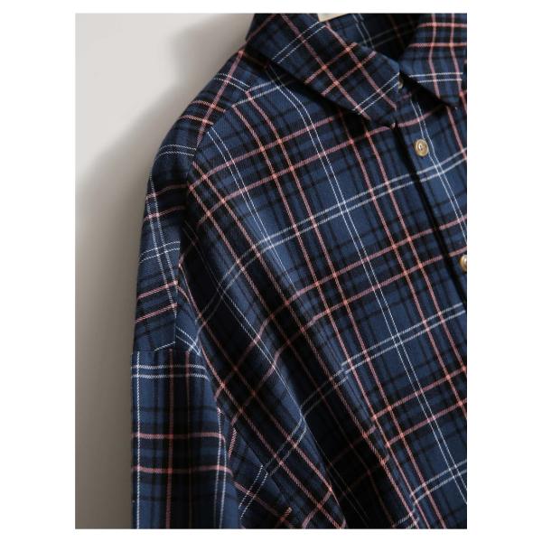 シャツ レディース 長袖 ブラウス ロング丈 トップス チェック柄 前開き 薄手 ゆったり シンプル カジュアル 春秋 おしゃれ ルームウエア 大人