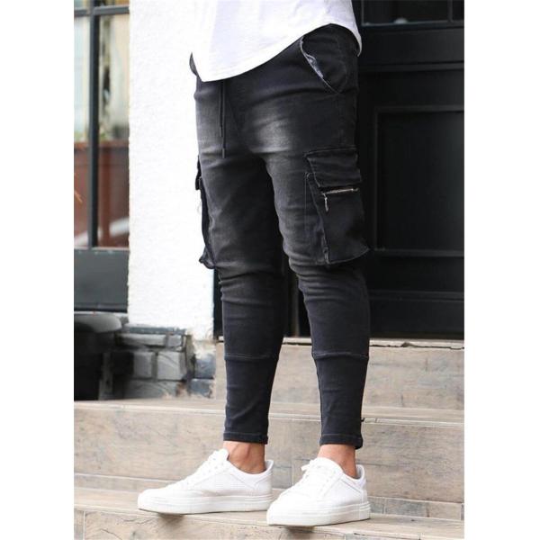 セール デニムパンツ メンズ スキニーデニム ポケット付き ジーンズ ボトムス カジュアル ストレッチ 伸縮 スリム 着痩せ タイト おしゃれ 春夏