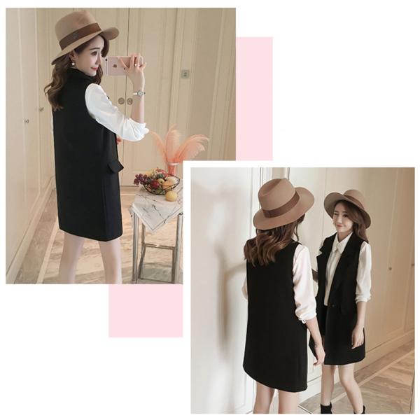 ベスト スーツ ロング 事務服 ビジネス 通勤 フォーマルベスト