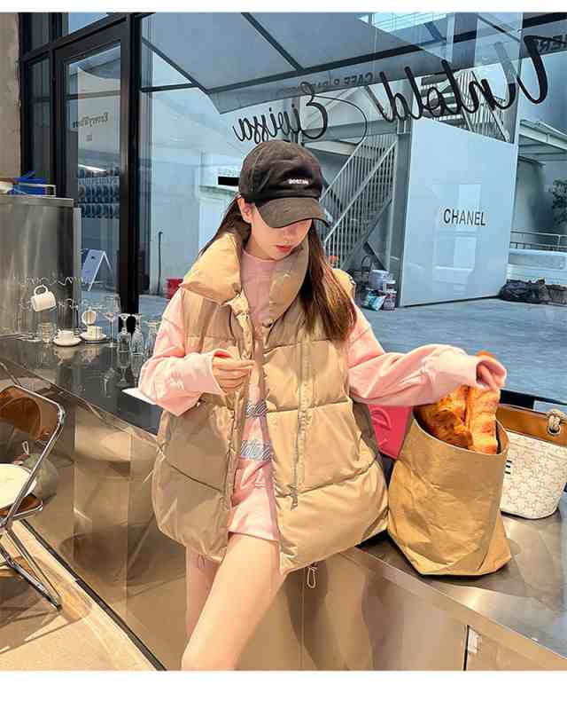 激安 中綿ベスト ダウンベスト レディース ベスト ショート丈