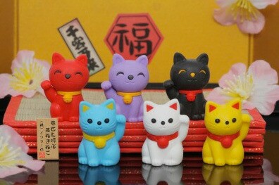 イワコー おもしろ消しゴム まねきねこ 消しゴム（６０個入） ER