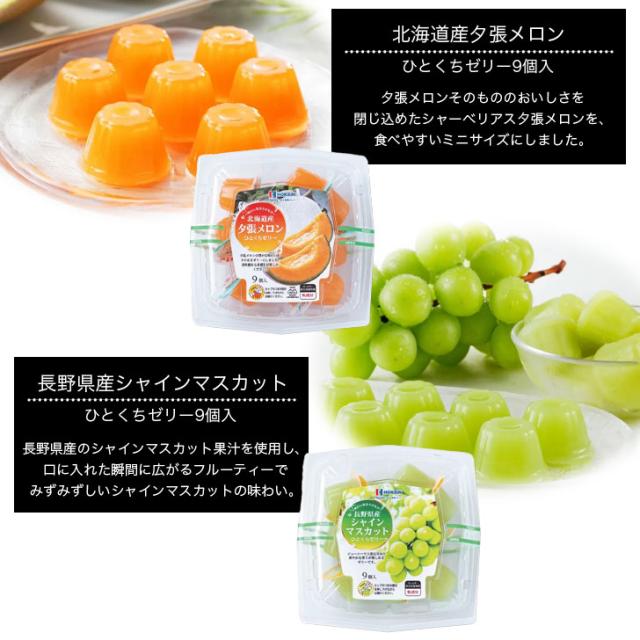 4種あり】北辰フーズ ひとくちゼリー 9個入 夕張メロン / シャイン