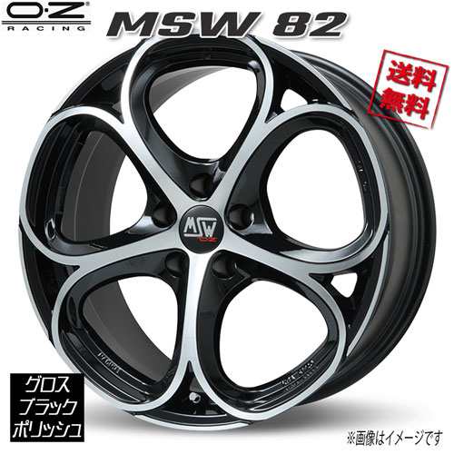 OZレーシング MSW82 グロスブラックポリッシュ 18インチ 5H110 8J+30 4