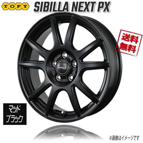 トピー シビラネクスト PX マットブラック 18インチ 5H114.3 7J48 4本 73 業販4本購入で送料無料の通販は