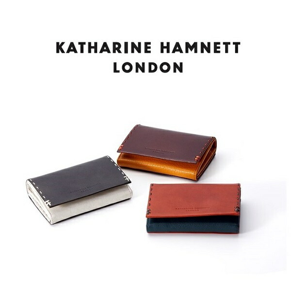 KATHARINE HAMNETT キャサリンハムネット 名刺入れ 小銭入れ カード収納 牛革 軽量 男女兼用 490-58700の通販は