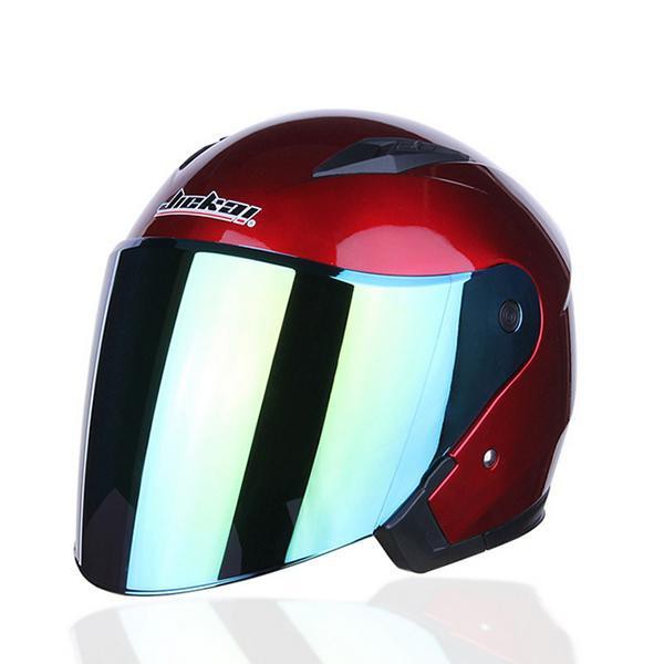 西日本産  ソーマンモーターサイクルハーフヘルメットにサンバイザーと首回りを調整できるデザインのハーフフェイスヘルメットは、クルーザースクーターのモペッドにフ 