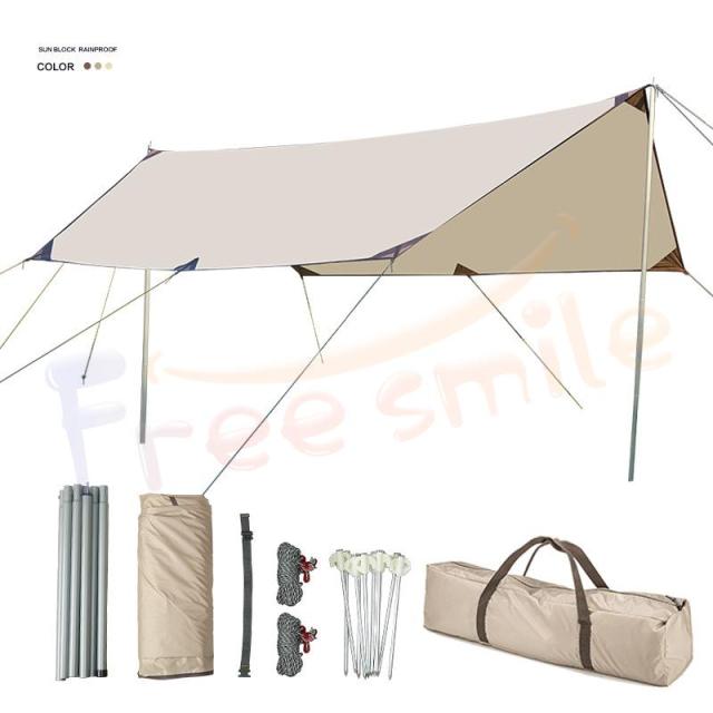 送料無料 タープテント 2タイプ 500*292cm 438*292cm テントシート uvカット 防水 キャンプ テント アウトドア サンシェード 簡易 日よけ 紫外線カット_10