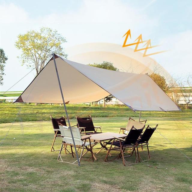送料無料 タープテント 2タイプ 500*292cm 438*292cm テントシート uvカット 防水 キャンプ テント アウトドア サンシェード 簡易 日よけ 紫外線カット_1