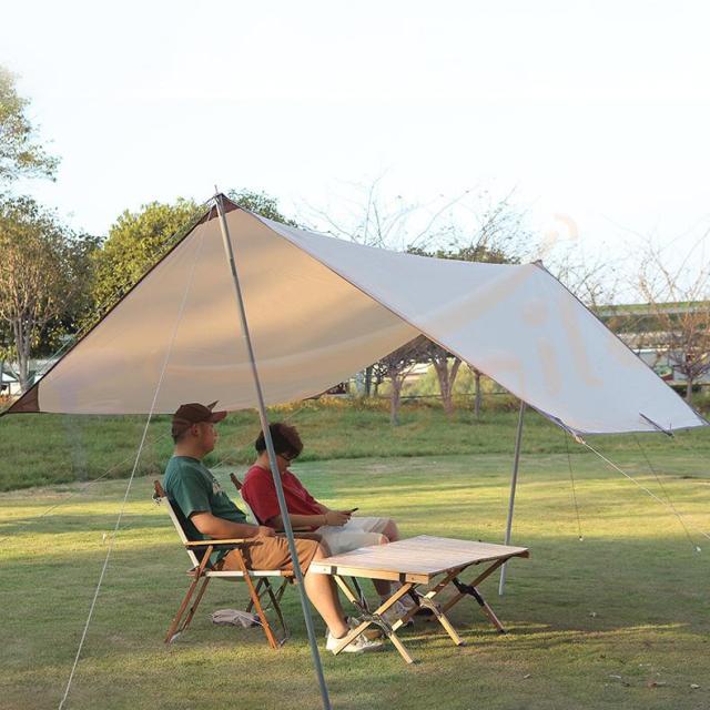 送料無料 タープテント 2タイプ 500*292cm 438*292cm テントシート uvカット 防水 キャンプ テント アウトドア サンシェード 簡易 日よけ 紫外線カット_7