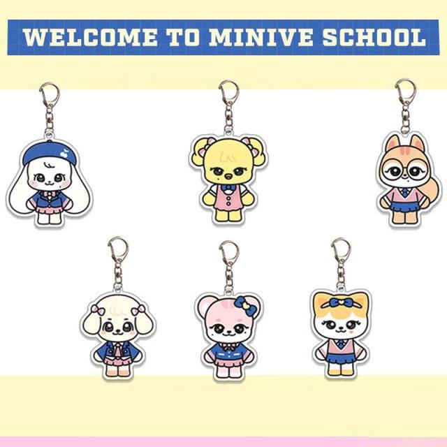 IVEグッズ MINIVE スクールキャラクター キーリング キーホルダー 萌え