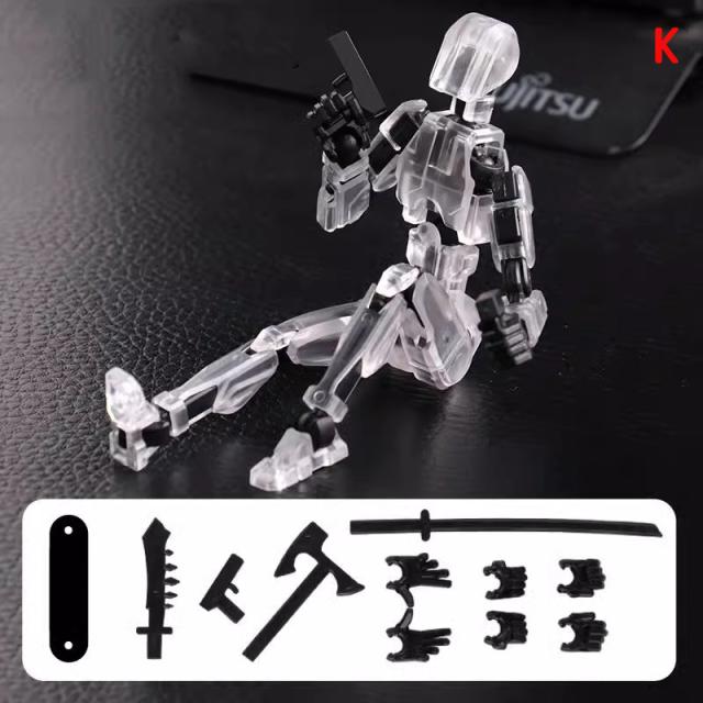 組立 ロボット モデル人形 多関節 武器付 ポーズ