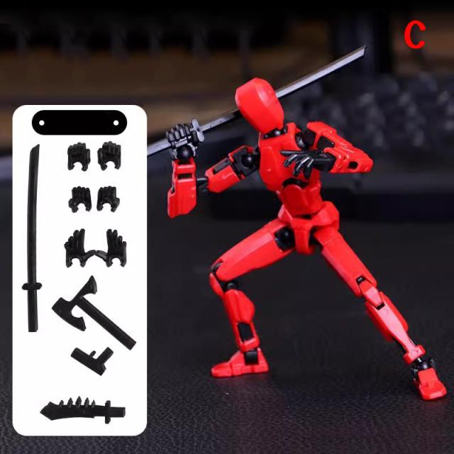 組立 ロボット モデル人形 多関節 武器付 ポーズ
