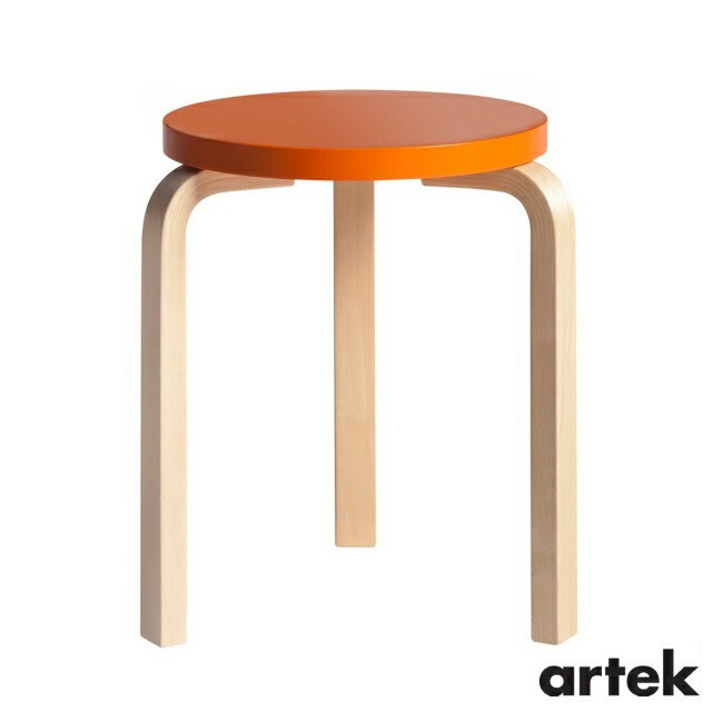 [ ARTEK（アルテック）]　スツール60 （椅子） 3本脚　パイミオカラー　オレンジ　Stool60　家具