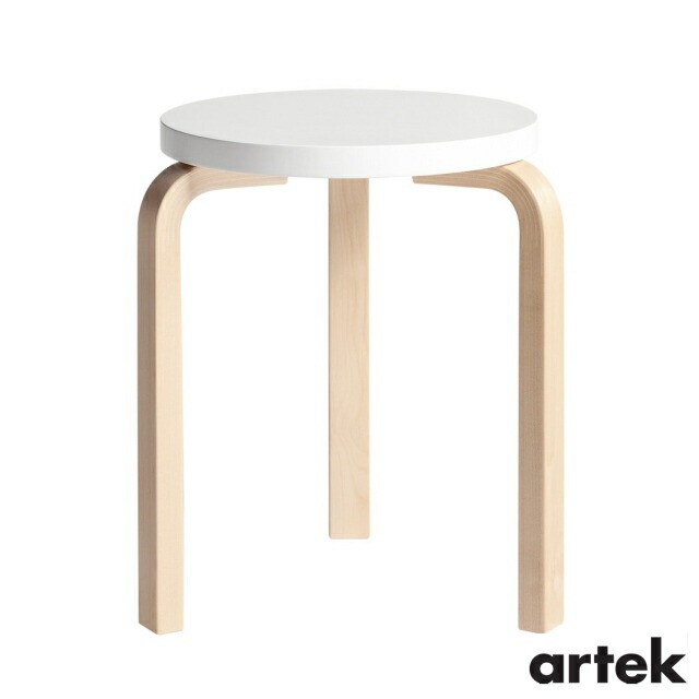 [ ARTEK（アルテック）]　スツール60 （椅子） 3本脚　パイミオカラー　ホワイト　Stool60　家具