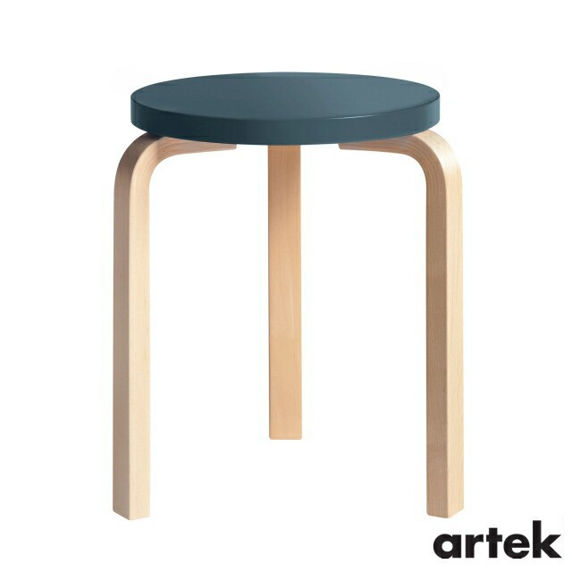 [ ARTEK（アルテック）]　スツール60 （椅子） 3本脚　パイミオカラー　ブルー　Stool60　家具