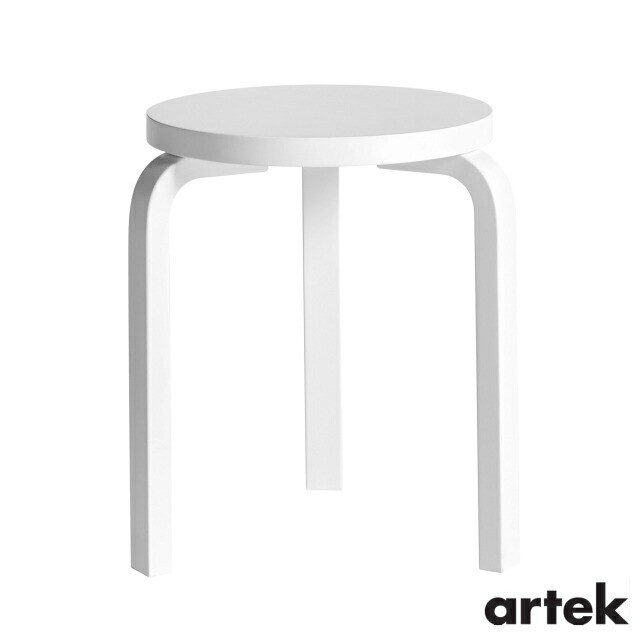 [ ARTEK（アルテック）]　スツール60 （椅子） 3本脚　オールホワイト　Stool60　家具