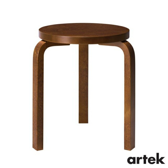 [ ARTEK（アルテック）]　スツール60 （椅子） 3本脚　ウォルナットステイン　Stool60　家具