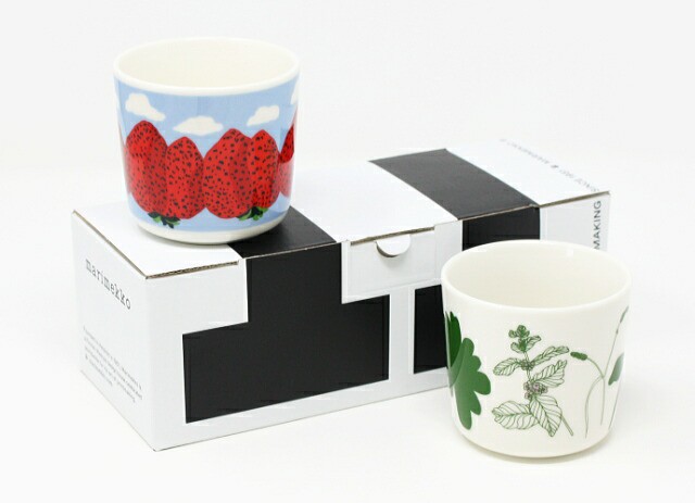 marimekko マリメッコ ラテマグセット Mansikkavuoret × Elokuun 