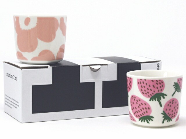 marimekko マリメッコ ラテマグセット UNIKKO （コーラルピンク