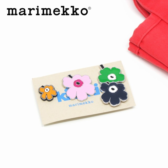 マリメッコ ピンバッジ 3点セット ウニッコ オレンジ・ピンク・グリーン marimekko UNIKKO Pumpuli Pin Set No.2(71) (pinbadge)