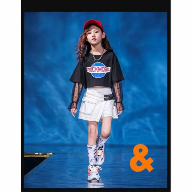 キッズダンス衣装 HIPHOP ヒップホップ 女の子 チアガール ガールズ