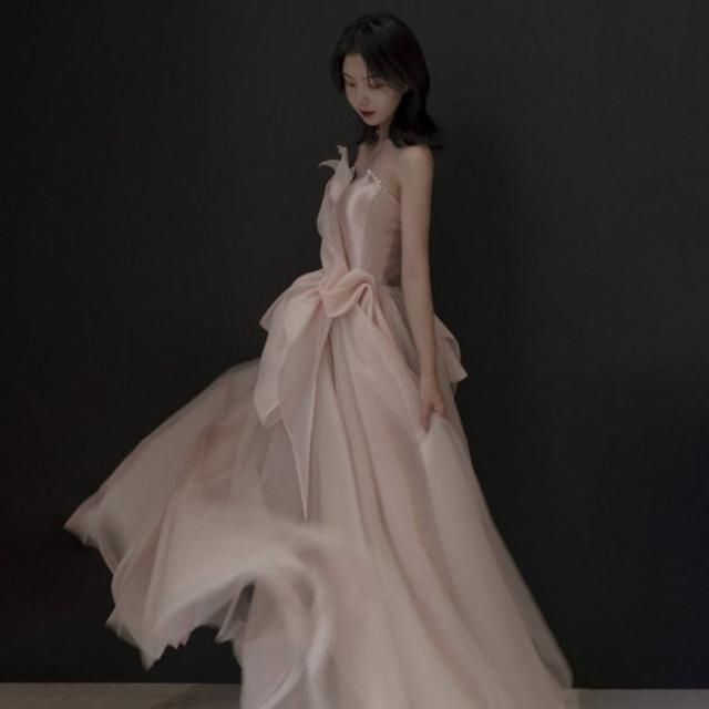 バンドゥ イブニング ドレス 2024 ピンク 森ガール系 可愛い ホスト リトル フェアリー ガール デイ バンケット イブニングドレスの通販は 8,427円