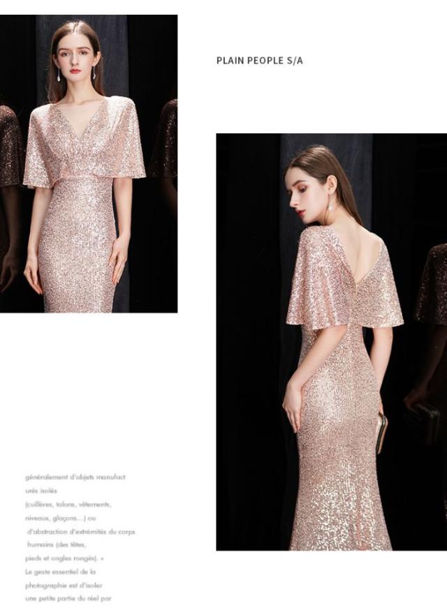 マーメイドドレス イブニングドレス バンケットスパンコール