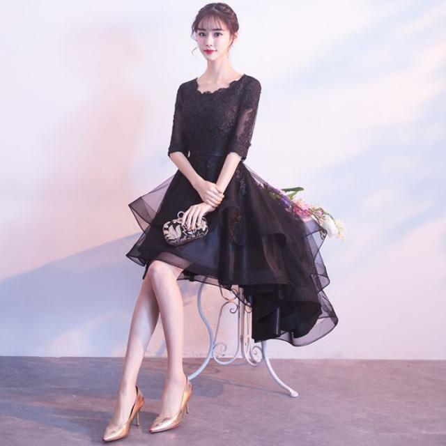 キャバドレスイブニングドレススカート女性2024新品宴会気質セレブパーティー誕生日黒人気ワンピース女性_2