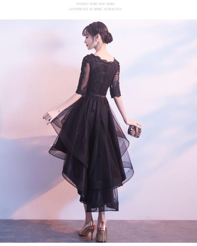 キャバドレスイブニングドレススカート女性2024新品宴会気質セレブパーティー誕生日黒人気ワンピース女性_4