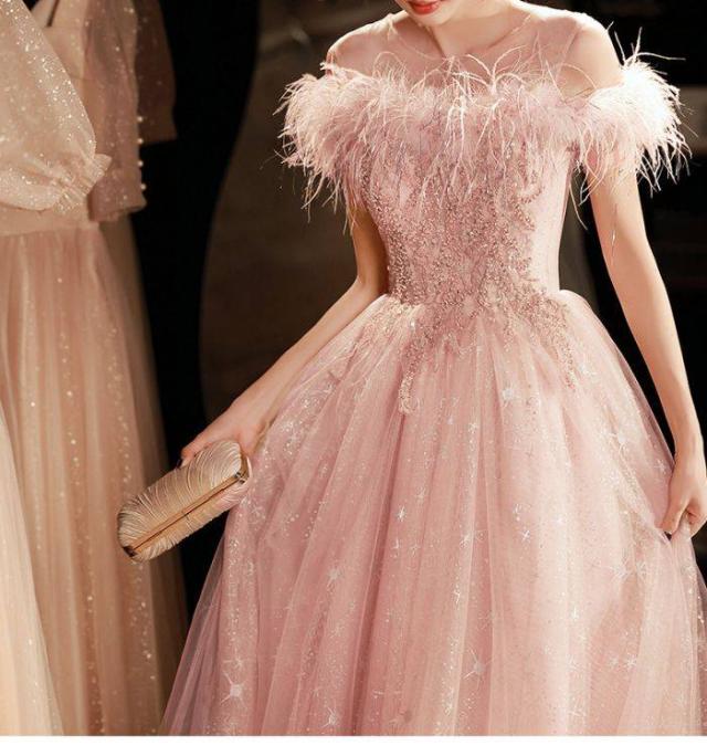 イブニングドレスラグジュアリーデーパーティーワンピース新作レセプションフェミニンな雰囲気司会プリンセス イブニングドレスラグジュアリーデーパーティーワンピース新作