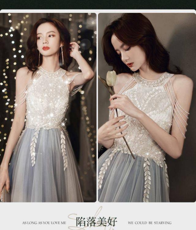 フレンチ高級イブニングドレスフェミニンな雰囲気セレブ晩餐会忘年会