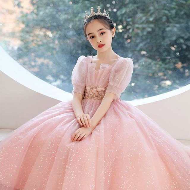 キッズドレス 子供ドレス dress ロングドレス 女の子 発表会ドレス プリンセスドレス ジュニアドレス 子供服 花嫁 パーティードレス  お姫様ドレス フォーマル ワンピース 結婚式 二次会 撮影用 演出 七五三 演奏会ビーズ ピンク シンプルの通販はau PAY マーケット - 春夏  ...