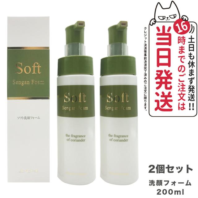 2個セット EVERMERE エバメール ソフト洗顔フォーム 200ml 泡洗顔 化粧水 乳液 スキンケア 保湿成分配合 皮脂 角質 対策 保湿ケア クレンジング 石けん