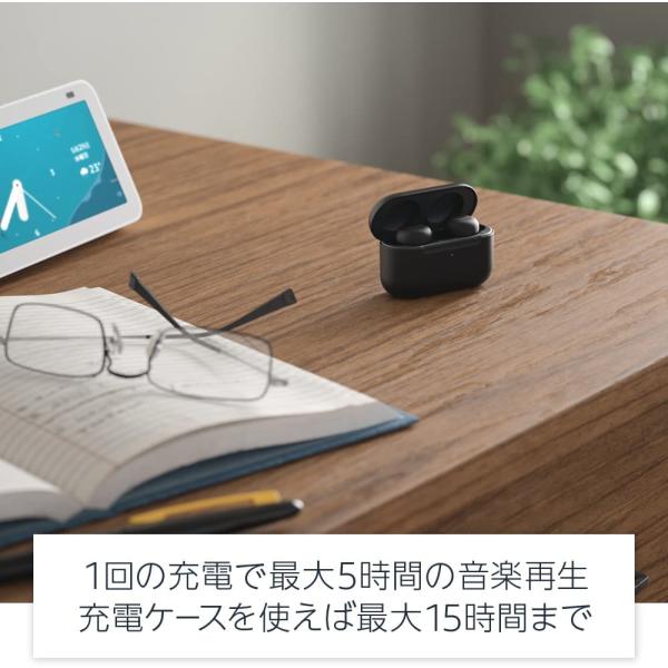 送料無料！Echo Buds (エコーバッズ) 第2世代 - アクティブ ノイズキャンセリング 付き完全 ワイヤレスイヤホン with Alexa｜ブラック_3