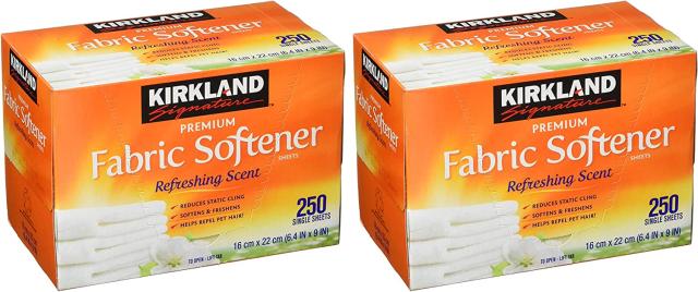 送料無料！ Kirkland Signature 柔軟剤 シート 250CT (2パック)