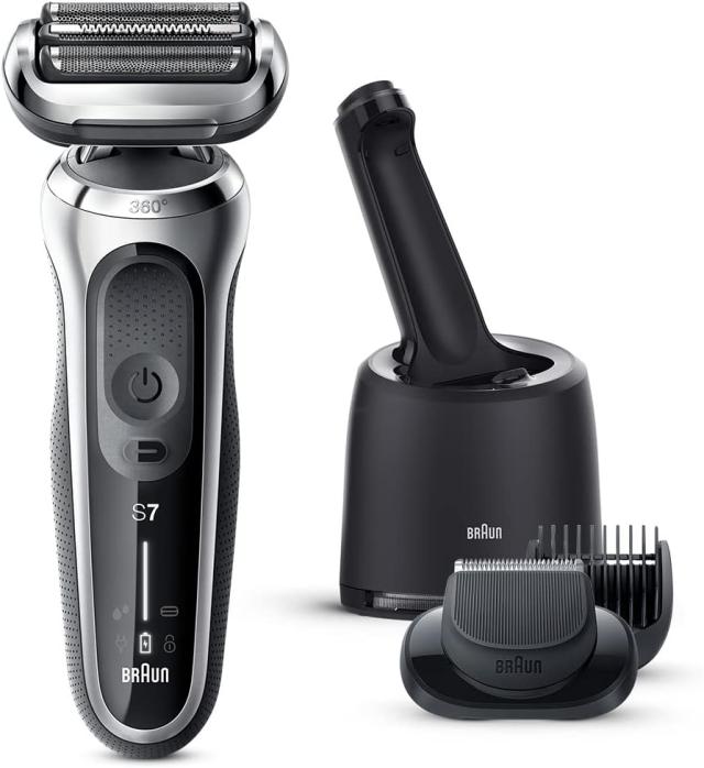 送料無料！【シリーズ７シェーバー】 ブラウン メンズ 電気シェーバー シリーズ7 ヒゲトリマー付属 人工知能テクノロジー搭載 71-S7501cc 洗浄機付き ブラック 電動シェーバー【2022年発売モデル】