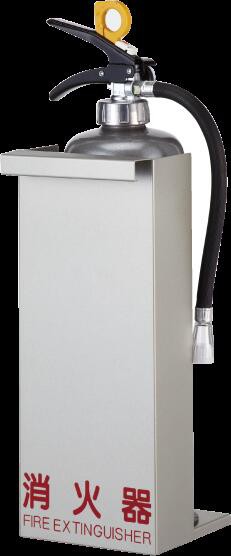 消火器ボックス 消火器格納箱 設置台 据置 W155×H373×D175.8 シルバーメタリック MH-1972Sの通販は