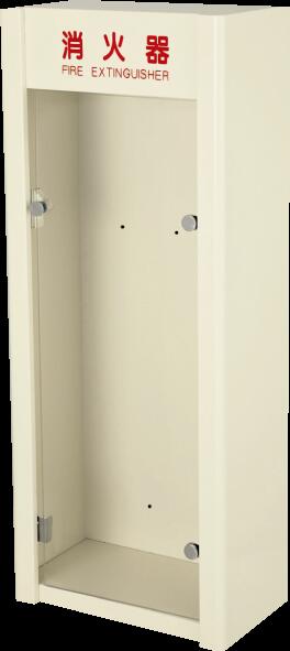 消火器ボックス 消火器格納箱 設置台 据置 壁掛 W320×H785×D180 アイボリー MHD-310IV　満点商会
