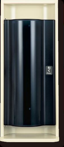 消火器ボックス 消火器格納箱 設置台 半埋込 扉 W270×H740×D150(d75) アイボリー MHESD-RO　満点商会