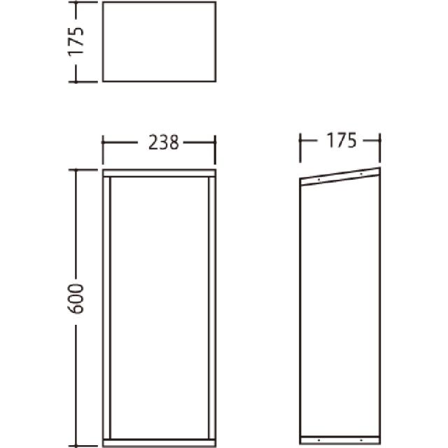 消火器ボックス 消火器格納箱 設置台 据置 壁掛 W238×H600×D175 ステンレス MHD-3000N　満点商会_1