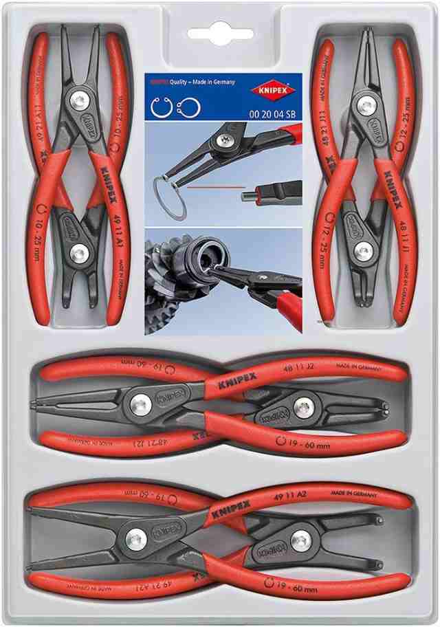 クニペックス KNIPEX 002004SB 精密スナップリングプライヤーセット(8