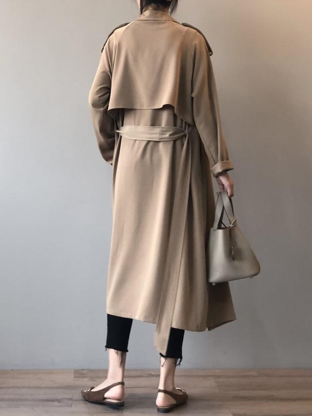 アウター 上着 コート トレンチコート ラップコート ロングコート 膝下