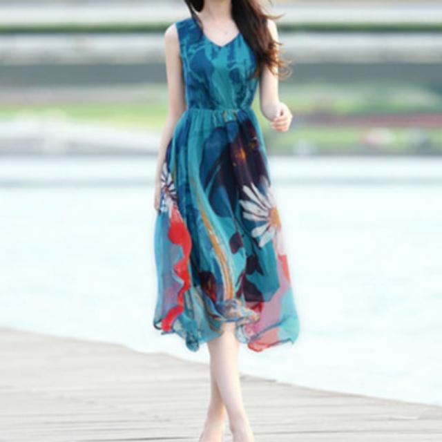 ドレス おすすめ おしゃれ お洒落 激安 安い 送料無料 プチプラ お呼ばれ ドレス カラー ドレス シースルー ドレス ノースリーブドレス ビーチドレス シフォン ドレス ハワイアン ドレスの通販は