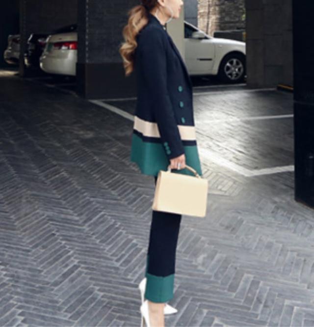 セットアップ スーツ パンツ ボトム ボトムス 長袖 ロング ベスト V