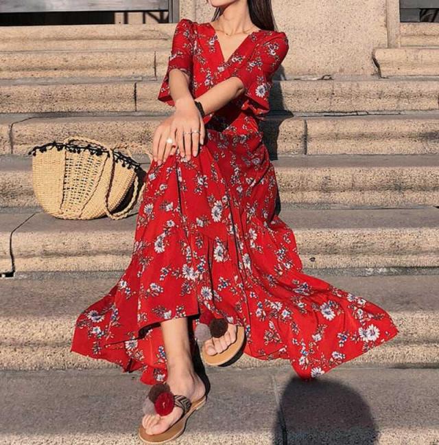 ワンピース 上着 人気 おすすめ おしゃれ お洒落 激安 安い 送料無料 プチプラ 半袖 Vネック ふわふわ ふんわり オーバーサイズ 柄 花柄 コットン 綿 プリント 着痩せ 体型カバー 可愛いの通販は