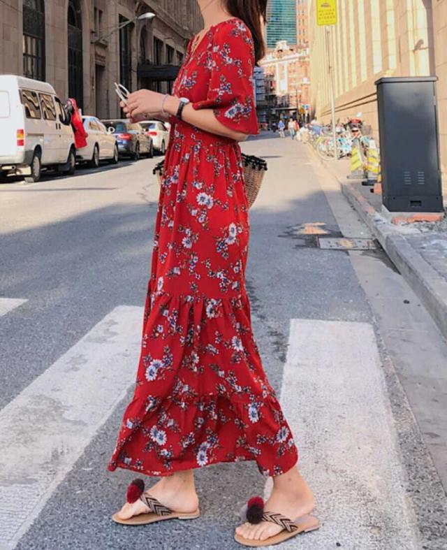 ワンピース 上着 人気 おすすめ おしゃれ お洒落 激安 安い 送料無料 プチプラ 半袖 Vネック ふわふわ ふんわり オーバーサイズ 柄 花柄 コットン 綿 プリント 着痩せ 体型カバー 可愛いの通販は