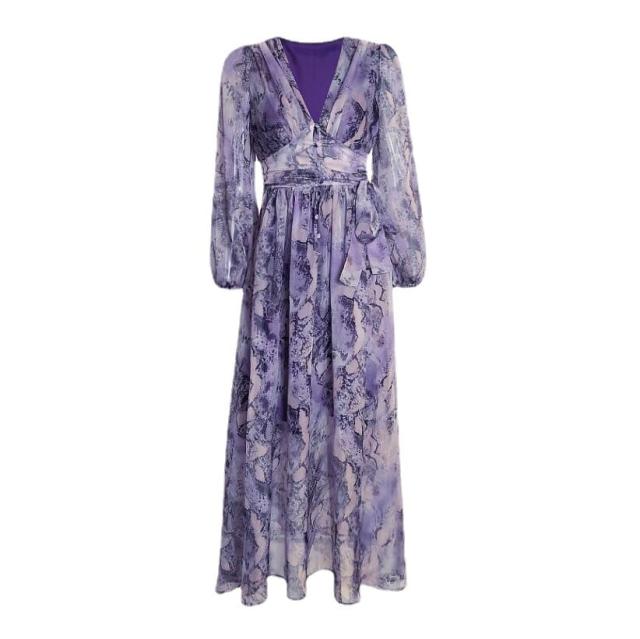 ワンピース 上着 人気 おすすめ おしゃれ お洒落 激安 安い 送料無料 プチプラ 長袖 ロング Vネック ウエスト マキシ ロングスカート フレア 柄 透け プリント リボン 春 スプリング サマー