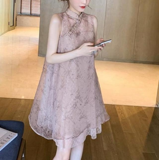 ワンピース 上着 人気 おすすめ おしゃれ お洒落 激安 安い 送料無料 プチプラ シースルー 肩出し ノースリーブ ハイネック ふわふわ ふんわり 膝丈 ミニスカート 柄 花柄 透け 4,326円